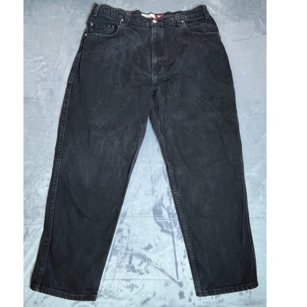 Levi's 545 Loose Fit Mens 40x30 Black Vintage Orange Tab Denim Jeans